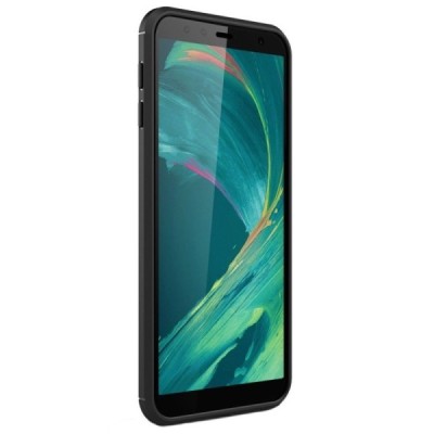 Samsung Galaxy J4+ „Carbon“ твердый силиконовый чехол (TPU) - черный | Vacins.lv