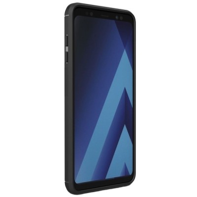 Samsung Galaxy A8 (2018) A530F „Carbon“ твердый силиконовый чехол (TPU) - черный | Vacins.lv