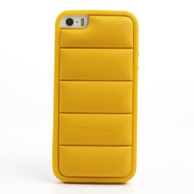 Dzeltens „Infisens“ silikona Apple iPhone 5, 5S apvalks / vacins.lv