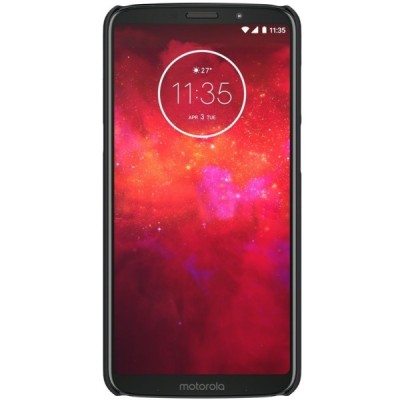 Motorola Moto Z3 Play (Moto Z3) Nillkin Frosted Shield melns plastmasas apvalks / vacins.lv