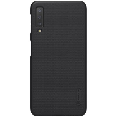 Samsung Galaxy A7 2018 Nillkin Frosted Shield черный пластиковый чехол | Vacins.lv
