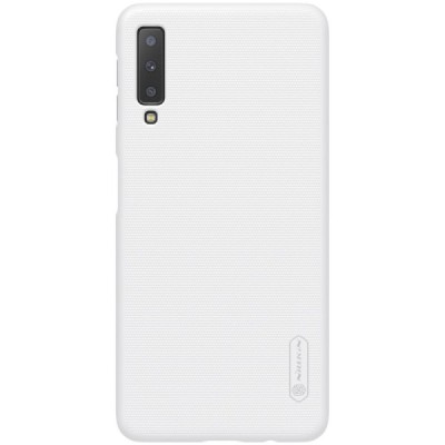 Samsung Galaxy A7 2018 Nillkin Frosted Shield белый пластиковый чехол | Vacins.lv