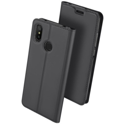 „Dux Ducis“ Skin серии Xiaomi Redmi 6 Pro (Mi A2 Lite) чёрный кожаный чехол-книжка | Vacins.lv