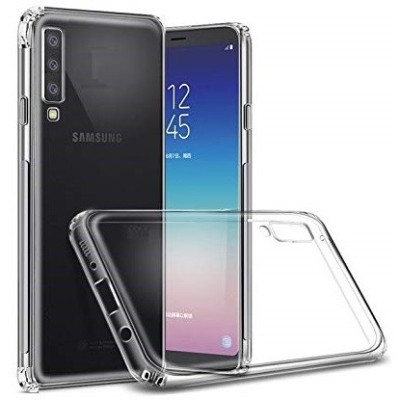 Твердый силиконовый чехол (TPU) для Samsung Galaxy A7 2018 - прозрачный | Vacins.lv