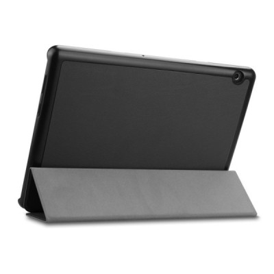 Huawei MediaPad T5 10 чёрный кожаный чехол-книжка (складной) | Vacins.lv
