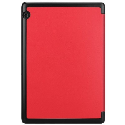 Huawei MediaPad T5 10 красный кожаный чехол-книжка (складной) | Vacins.lv