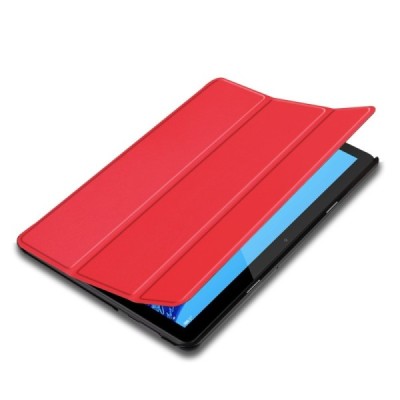 Huawei MediaPad T5 10 красный кожаный чехол-книжка (складной) | Vacins.lv