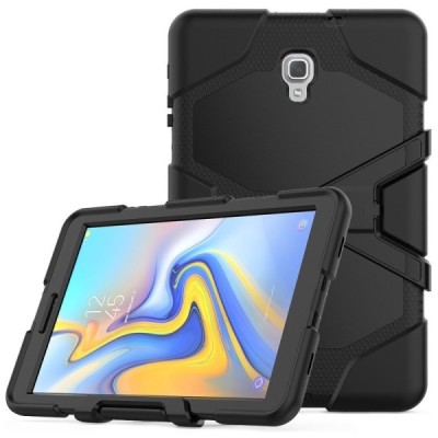 Samsung Galaxy Tab A 10.5 2018 (T590, T595) усиленный защитный твердый чехол чёрного цвета | Vacins.lv