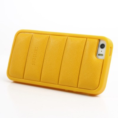 Dzeltens „Infisens“ silikona Apple iPhone 5, 5S apvalks / vacins.lv
