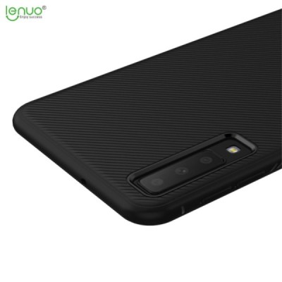 Samsung Galaxy A7 (2018) „Lenuo“ твердый силиконовый чехол из TPU чёрного цвета | Vacins.lv