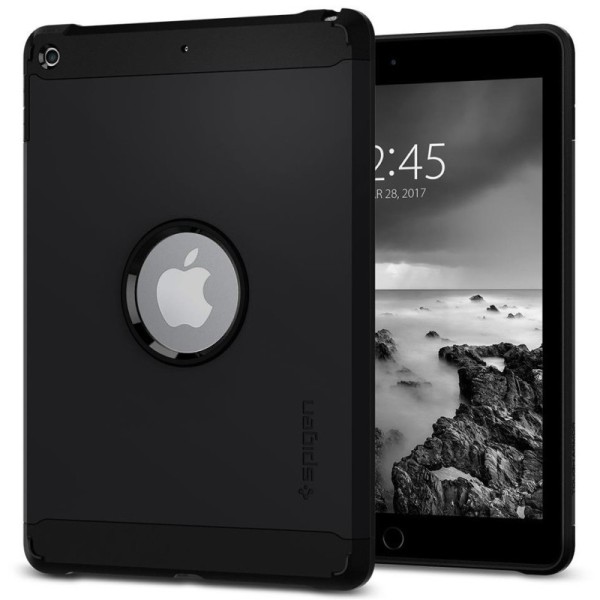„Spigen“ Tough Armor pastiprinātas aizsardzības apvalks - melns (iPad 9.7" 2017 / iPad 9.7" 2018)