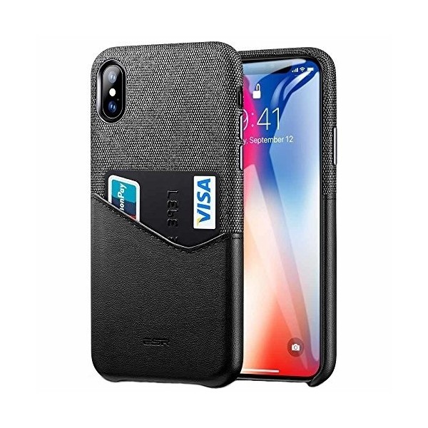 „ESR“ Metro кожный чехол - чёрный / серый (iPhone X / Xs)