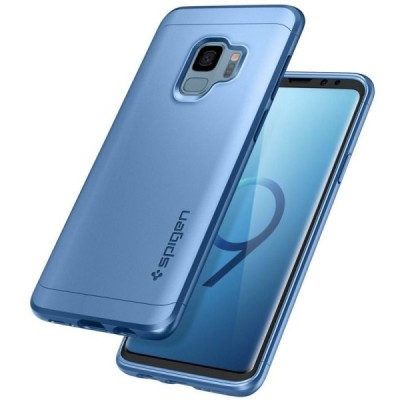 Spigen Thin Fit 360 пластиковый Samsung Galaxy S9 (G960) синий чехол + защитное стекло экрана | Vacins.lv