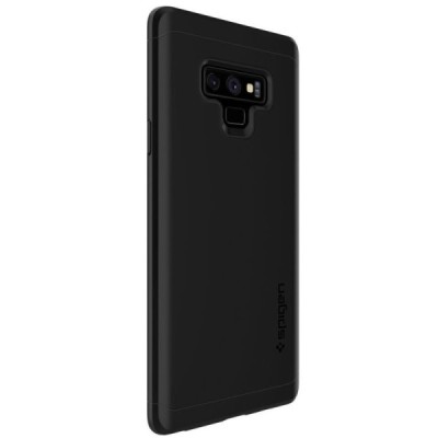 Spigen Thin Fit 360 пластиковый Samsung Galaxy Note 9 (N960F) чёрный чехол + защитное стекло экрана | Vacins.lv
