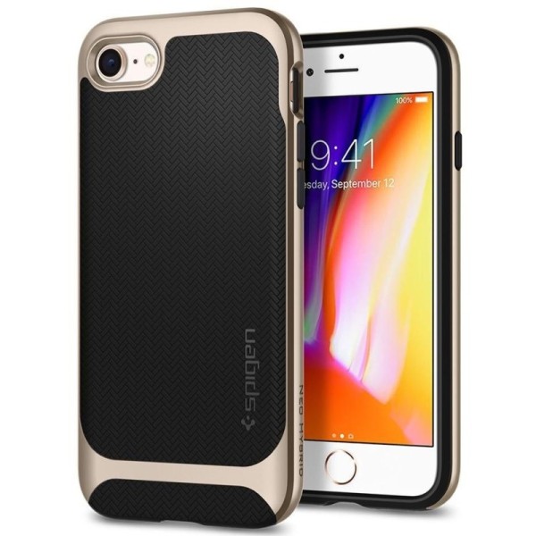 „Spigen“ Neo Hybrid Herringbone чехол - золотой (iPhone 7 / 8 / SE 2020 / SE 2022)
