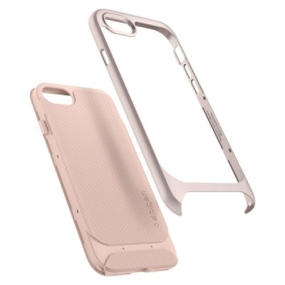„Spigen“ Neo Hybrid Herringbone усиленная защита Apple iPhone 7 (iPhone 8) розовый твердый силикон (TPU) и пластиковый чехол | V