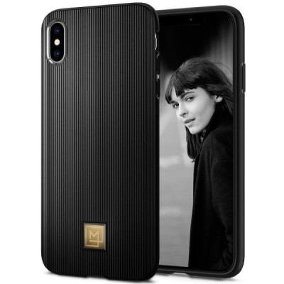„Spigen“ La Manon Classy Apple iPhone X (iPhone Xs) чёрный твердый силиконовый чехол | Vacins.lv