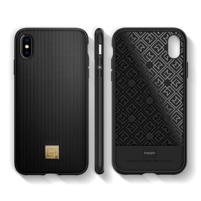 „Spigen“ La Manon Classy Apple iPhone X (iPhone Xs) чёрный твердый силиконовый чехол | Vacins.lv