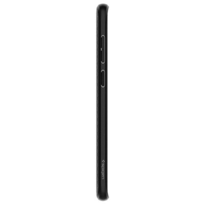 Samsung Galaxy S9+ (G965) „Spigen“ Liquid Air melns cieta silikona apvalks / vacins.lv