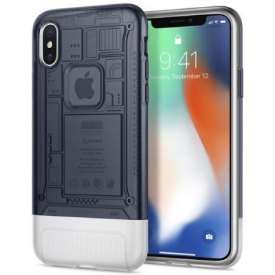 „Spigen“ Classic C1 pastiprinātas aizsardzības melns Apple iPhone X (iPhone Xs) apvalks / Vacins.lv