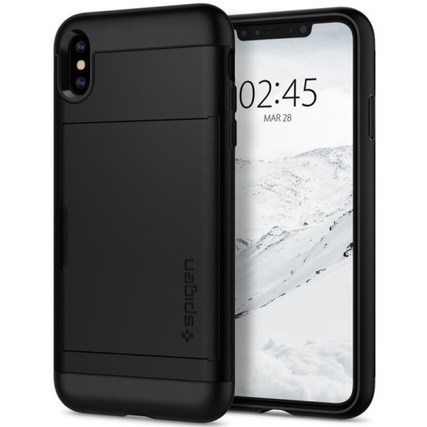 „Spigen“ Slim Armor CS чехол – чёрный (iPhone Xs Max)