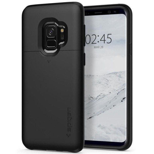 „Spigen“ Slim Armor CS apvalks - melns (Galaxy S9)