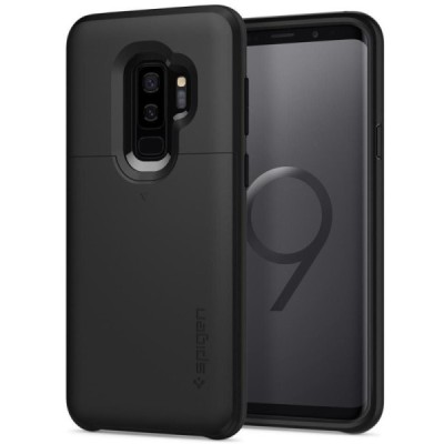 „Spigen“ Slim Armor CS Samsung Galaxy S9+ (G965) чёрный твердый силиконовый чехол | Vacins.lv