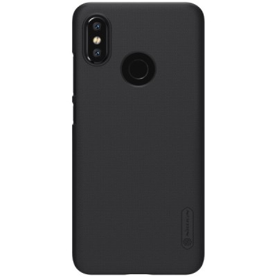 Xiaomi Mi 8 Nillkin Frosted Shield черный пластиковый чехол | Vacins.lv