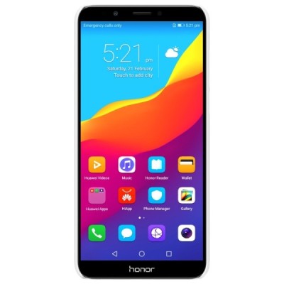 Huawei Honor 7C Nillkin Frosted Shield белый пластиковый корпус + защитная пленка для экрана | Vacins.lv