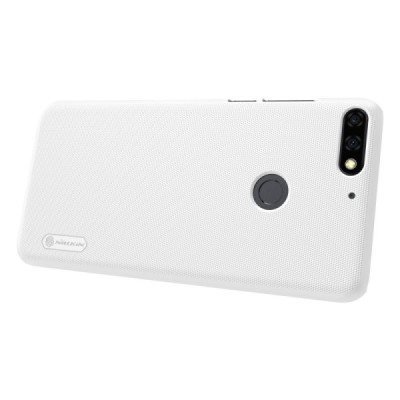 Huawei Honor 7C Nillkin Frosted Shield белый пластиковый корпус + защитная пленка для экрана | Vacins.lv