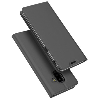 „Dux Ducis“ Skin серии Samsung Galaxy J6+ 2018 (J610) чёрный кожаный чехол-книжка | Vacins.lv