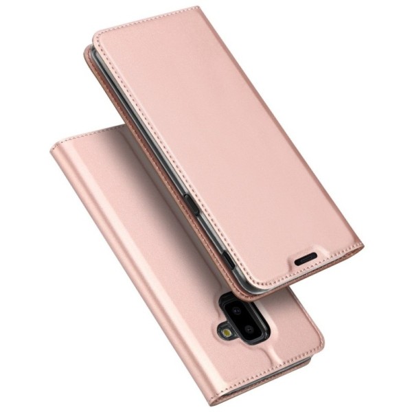 „Dux Ducis“ Skin atvērams maciņš - rozs (Galaxy J6+ 2018)
