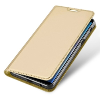 „Dux Ducis“ Skin серии Samsung Galaxy J6+ 2018 (J610) золотой кожаный чехол-книжка | Vacins.lv