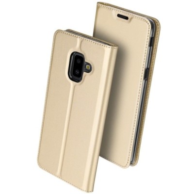 „Dux Ducis“ Skin серии Samsung Galaxy J6+ 2018 (J610) золотой кожаный чехол-книжка | Vacins.lv