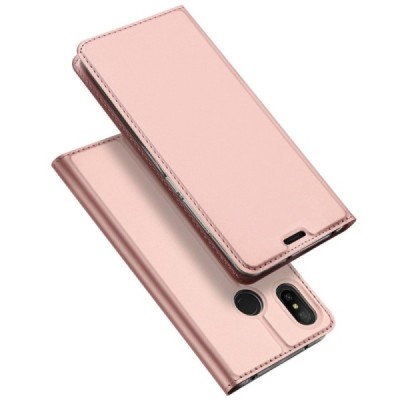 Xiaomi Redmi 6 Pro (Mi A2 Lite) „Dux Ducis“ Skin sērijas rozs ādas atvērams maciņš / Vacins.lv