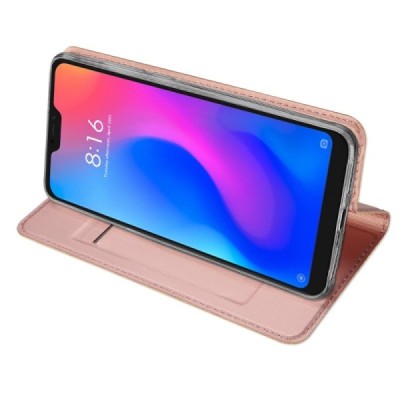 Xiaomi Redmi 6 Pro (Mi A2 Lite) „Dux Ducis“ Skin sērijas rozs ādas atvērams maciņš / Vacins.lv