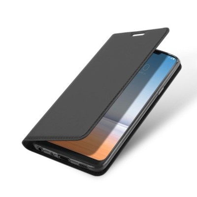LG G7 ThinQ „Dux Ducis“ Skin sērijas melns ādas atvērams maciņš / Vacins.lv