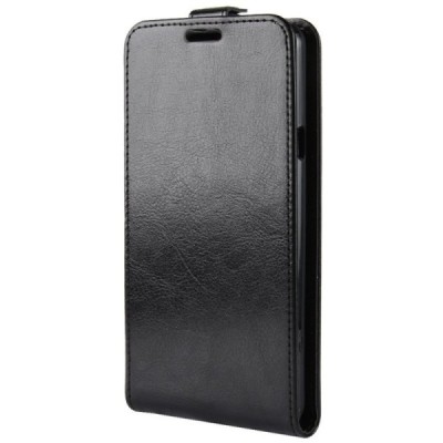 LG G7 ThinQ классический чехол-книжка из кожи - чёрный | Vacins.lv