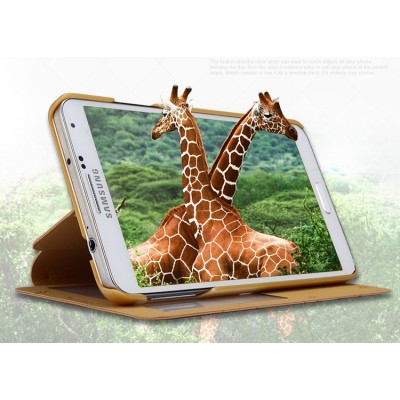 „Kalaideng“ atvērams ādas gaiši dzeltens Samsung Galaxy Note 3 N9005 S View maciņš / Vacins.lv