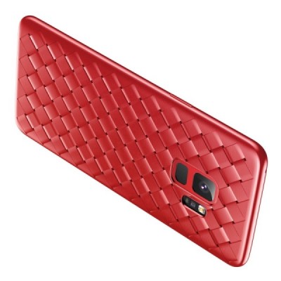 „Baseus“ Weaving Samsung Galaxy S9 (G960) красный твердый силиконовый чехол | Vacins.lv