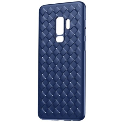 Samsung Galaxy S9 (G960) „Baseus“ Weaving zils cieta silikona apvalks / vacins.lv