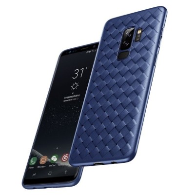Samsung Galaxy S9 (G960) „Baseus“ Weaving zils cieta silikona apvalks / vacins.lv