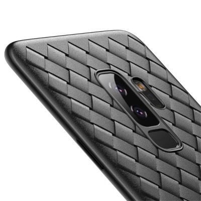 „Baseus“ Weaving Samsung Galaxy S9+ (G965) чёрный твердый силиконовый чехол | Vacins.lv