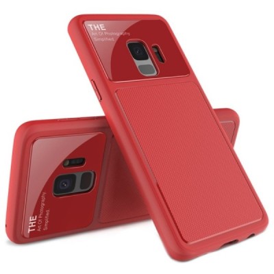 Samsung Galaxy S9 (G960) „Lenuo“ Lens sarkans cieta silikona apvalks / vacins.lv
