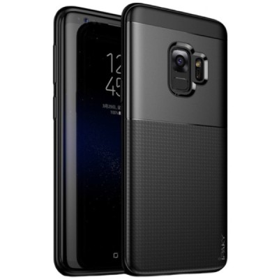 Samsung Galaxy S9 (G960) „IPAKY“ Shield melns cieta silikona apvalks / vacins.lv