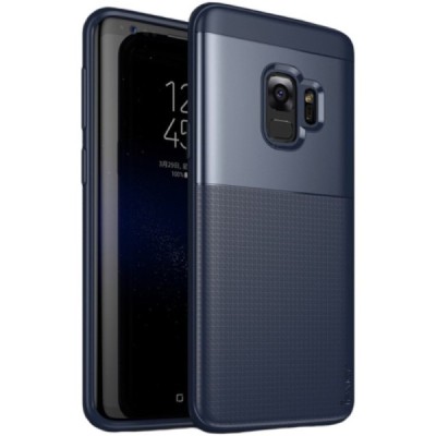 Samsung Galaxy S9 (G960) „IPAKY“ Shield zils cieta silikona apvalks / vacins.lv