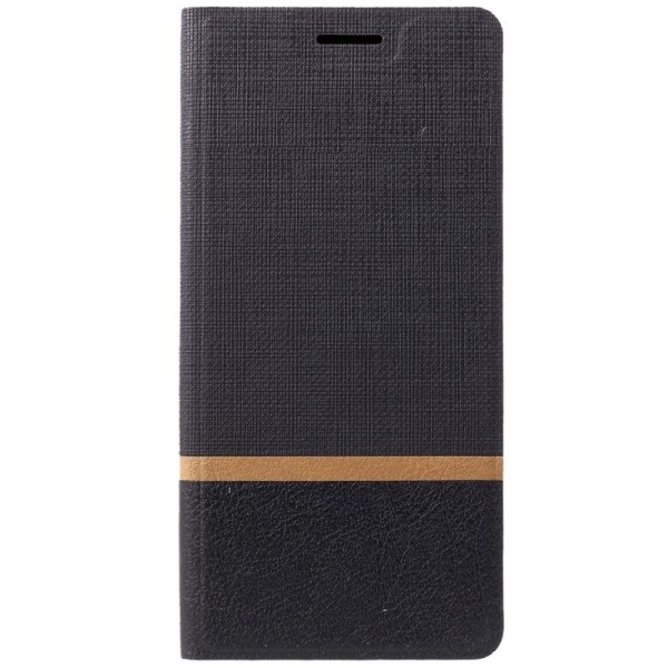 „Cross“ Texture Leather чехол-книжка - чёрный (Galaxy A9 2018)