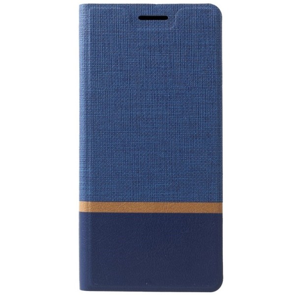 „Cross“ Texture Leather atvērams maciņš - zils (Galaxy A9 2018)