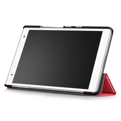 Lenovo Tab4 8 Plus (TB-8704F/N) красный кожаный чехол-книжка (складной) | Vacins.lv