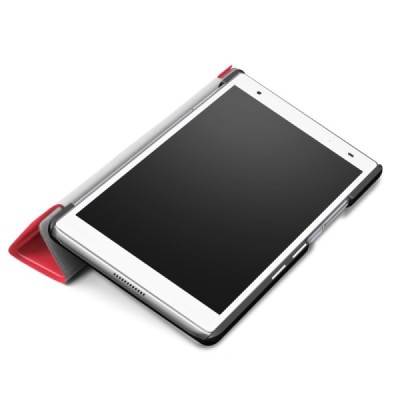 Lenovo Tab4 8 Plus (TB-8704F/N) красный кожаный чехол-книжка (складной) | Vacins.lv